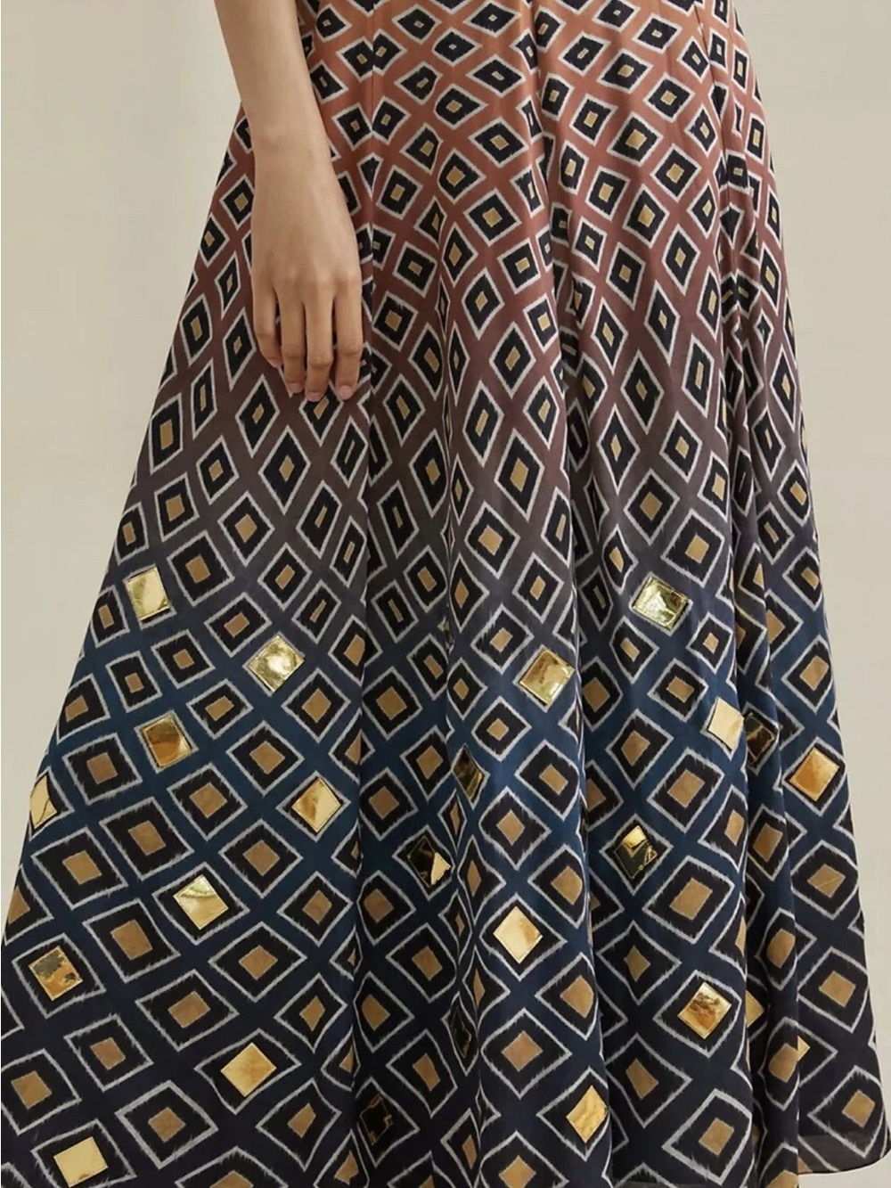 Geisha Designs Anthropology Diamond Maxi Skirt